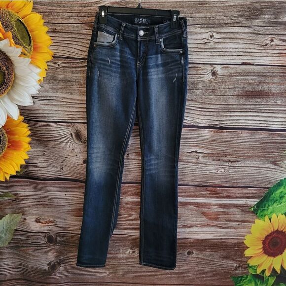 "Sliver" men's jeans ( fluid denim) Distressed, size : 26/32" preo-owned - Picture 2 of 9